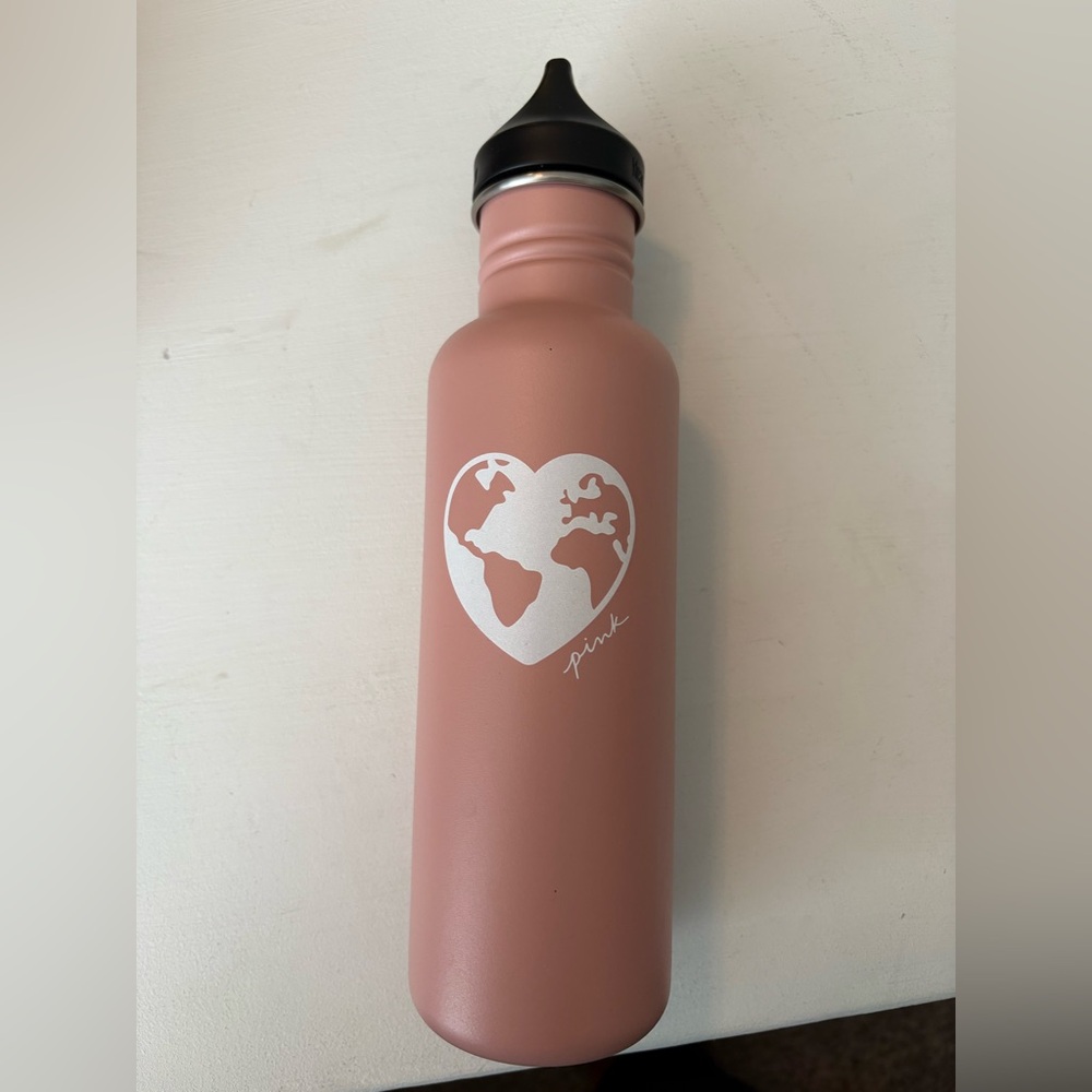 Pink, Victoria’s Secret, water bottle, stainless steel, klean kanteen, school